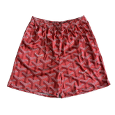 RED GY MESH SHORTS-8708