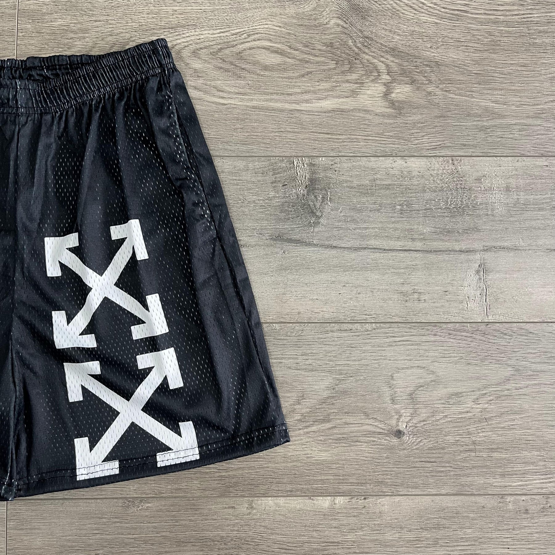 BLACK OW MESH SHORTS-8726