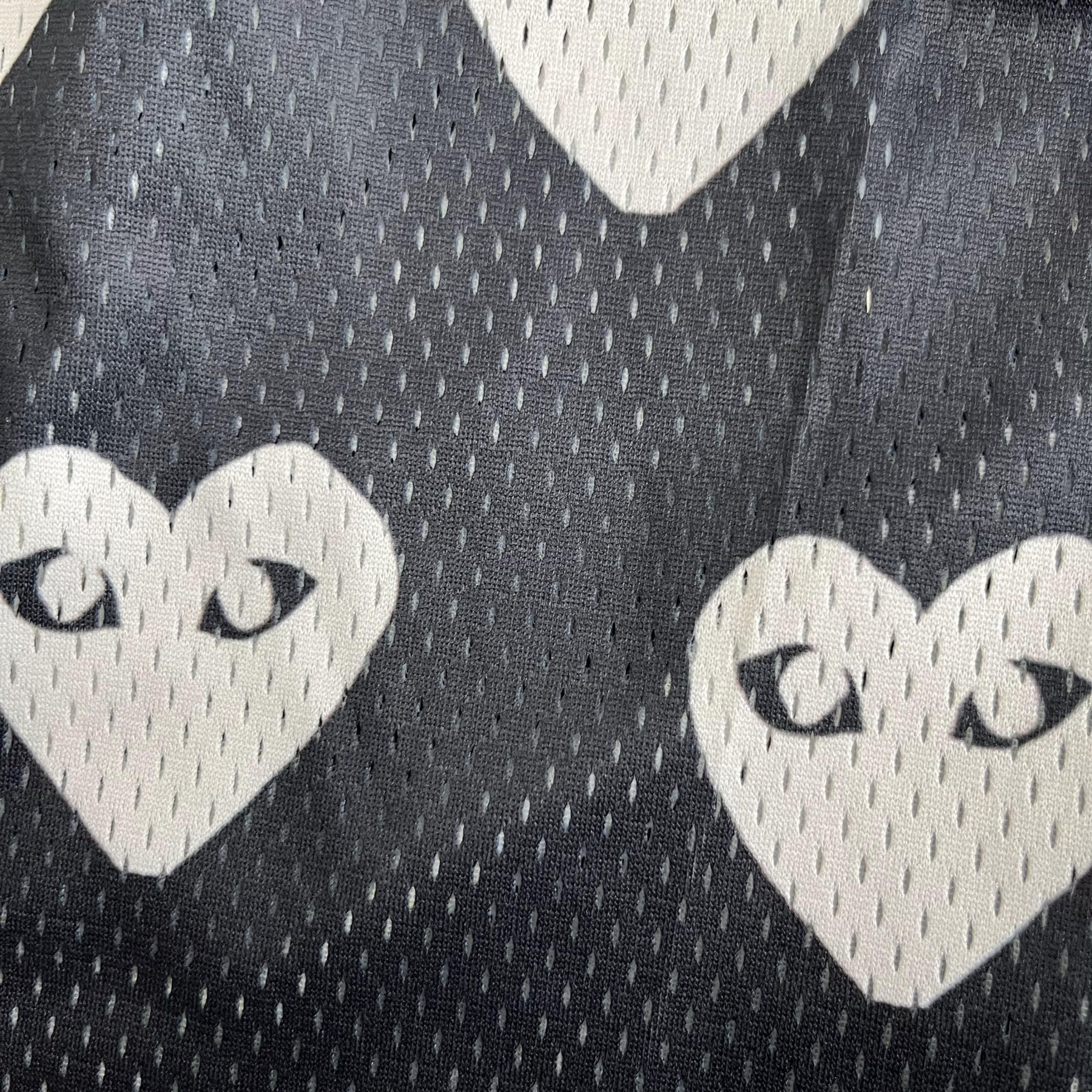 BLACK CDG MESH SHORTS-8732