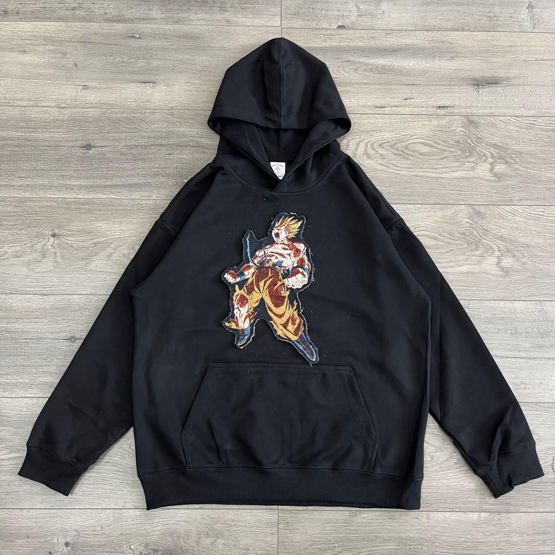 SUPER SAIYAN TAPESTRY PATCH HOODIE-9050