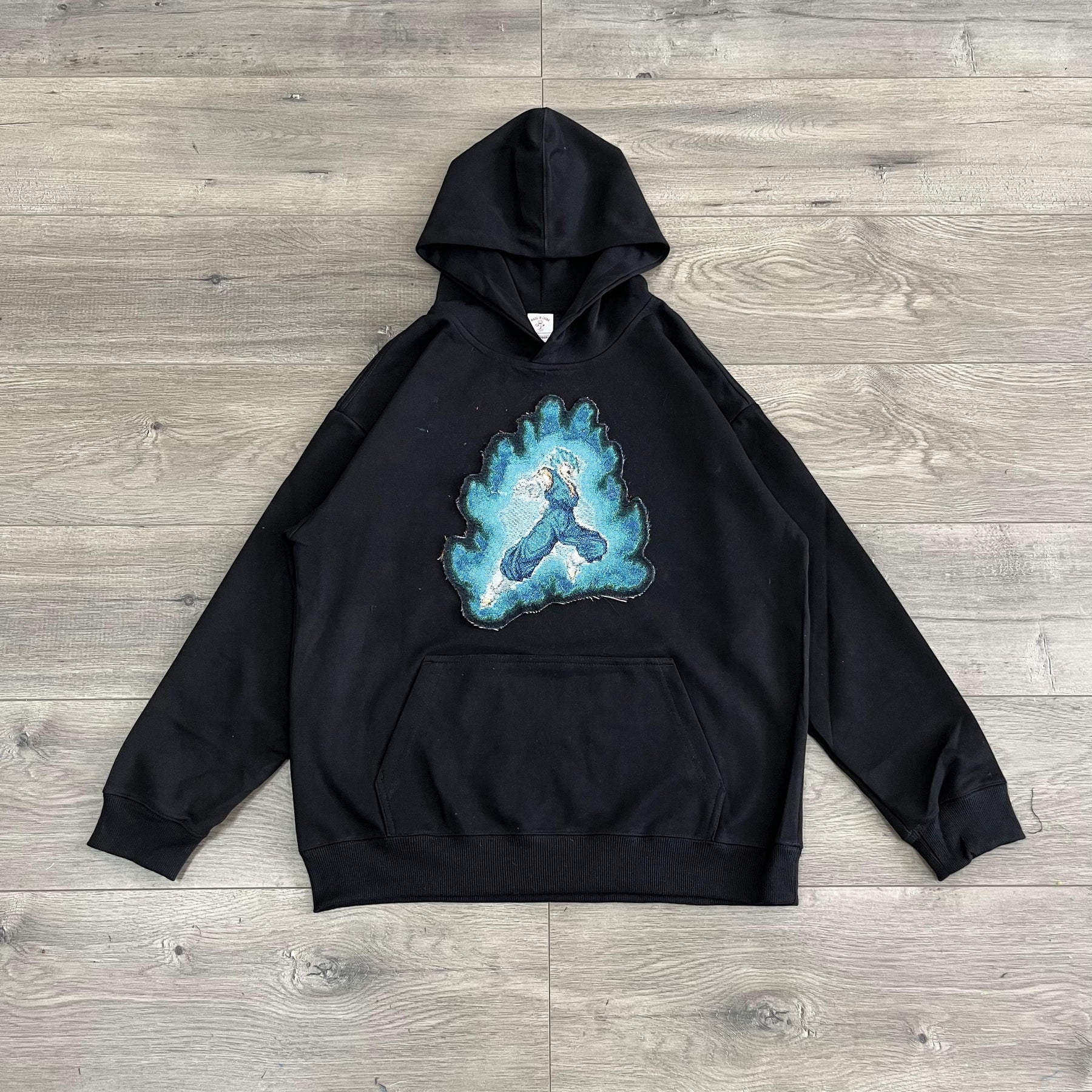 SUPERSAIYAN BLUE TAPESTRY PATCH HOODIE-9074