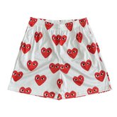RED CDG MESH SHORTS-8716