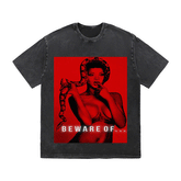 RDMCLOTHINGART tapestry hoodie BEWARE OF HEAVY WEIGHT COTTON TEE-9031