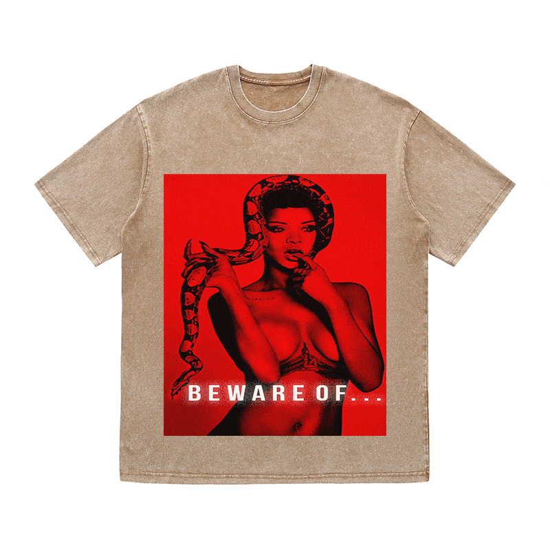 RDMCLOTHINGART tapestry hoodie BEWARE OF HEAVY WEIGHT COTTON TEE-9031