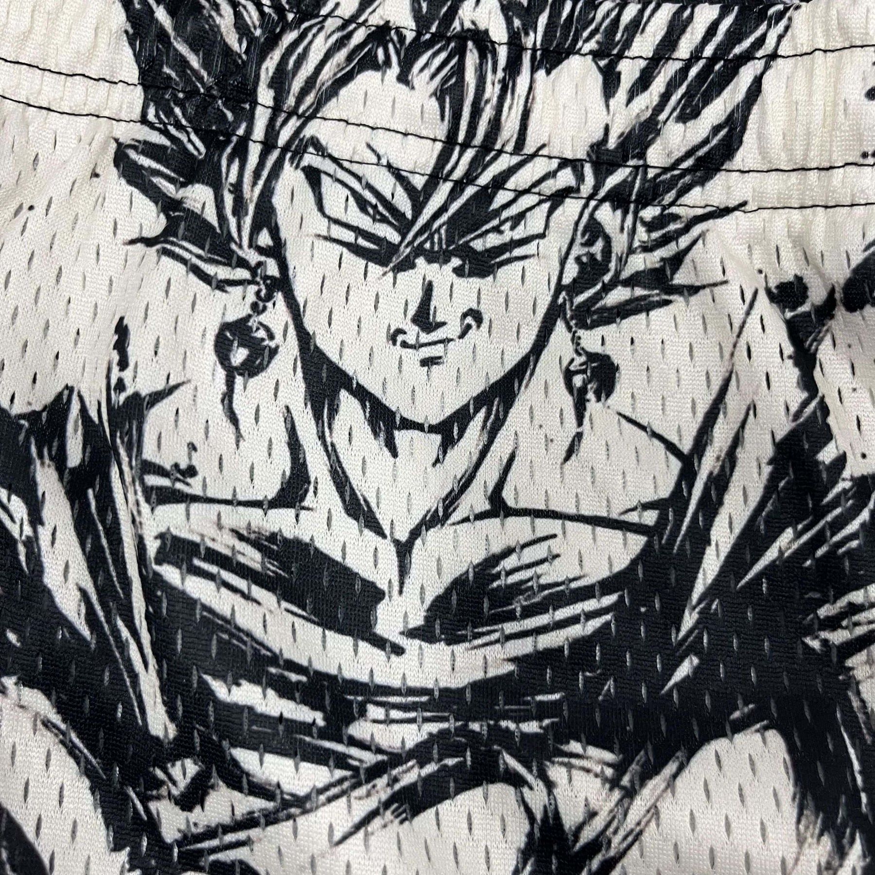 RDMCLOTHINGART tapestry hoodie BLACK&WHITE GOKU MESH SHORTS-8665