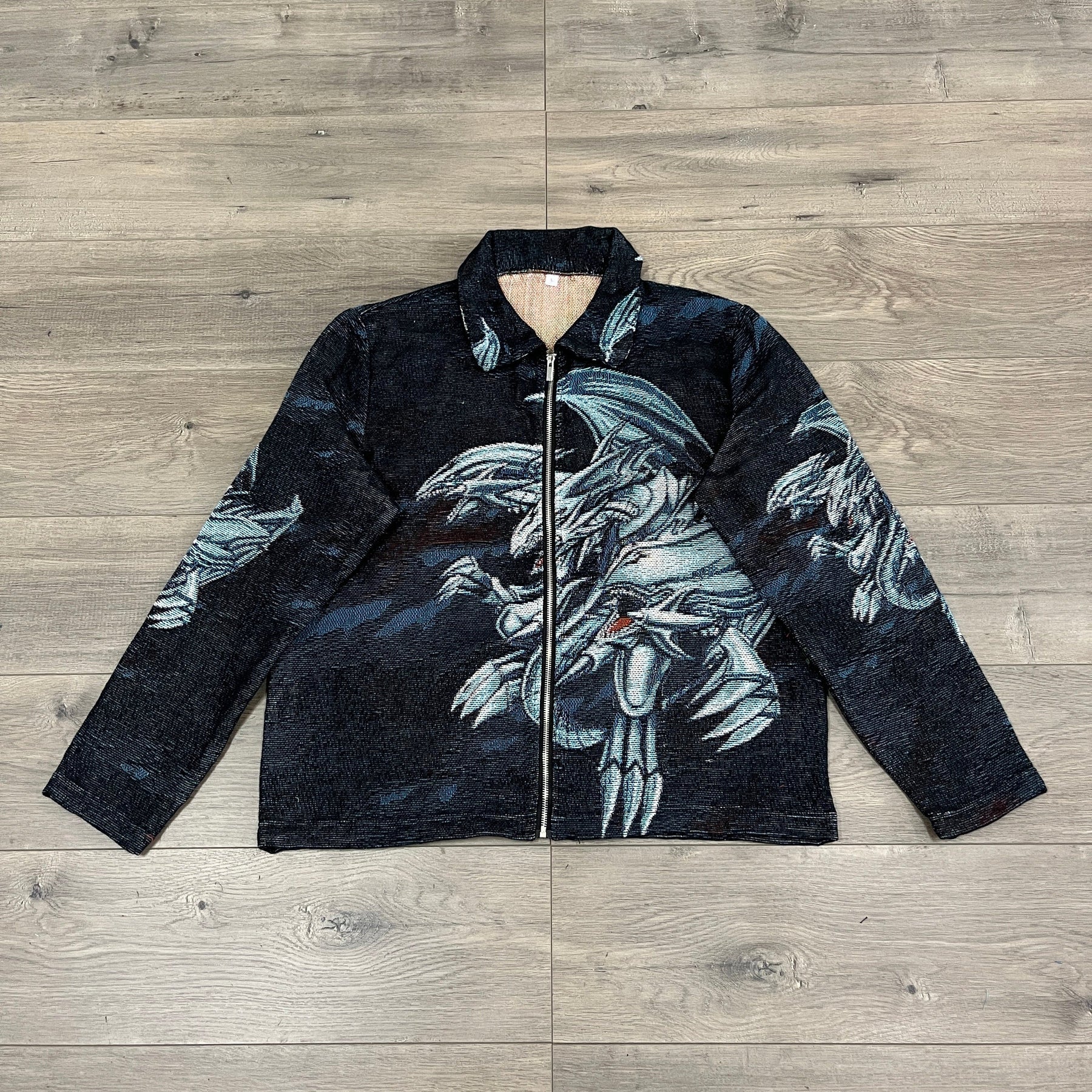 RDMCLOTHINGART tapestry hoodie BLUE EYES WHITE DRAGON TAPESTRY JACKET