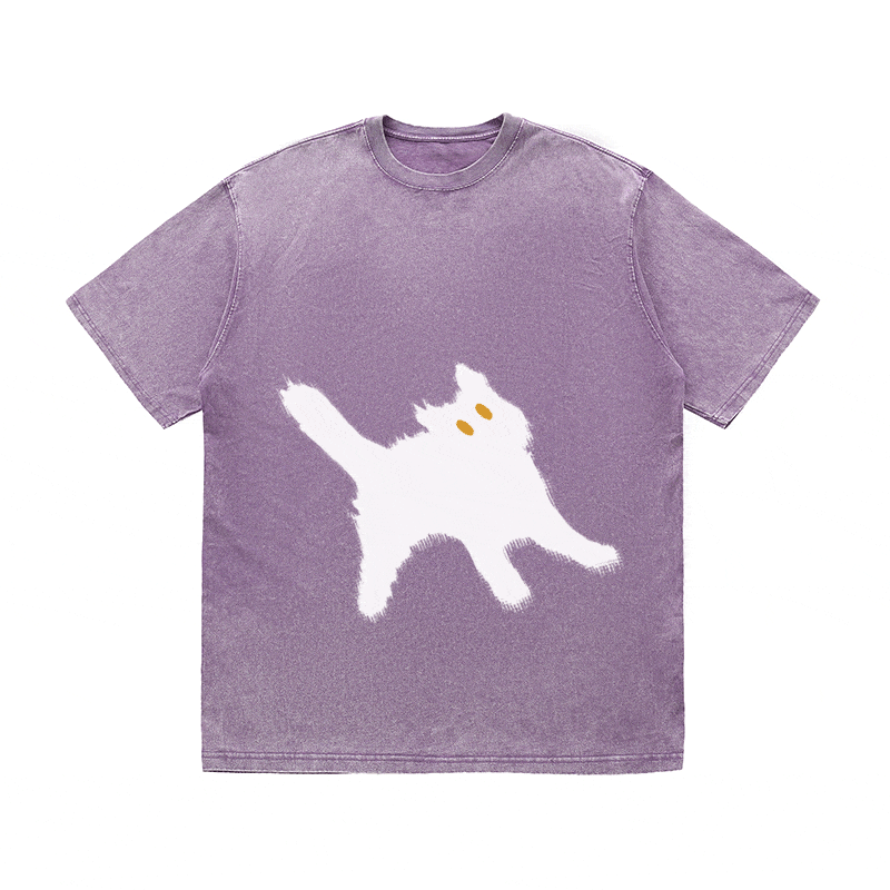 RDMCLOTHINGART tapestry hoodie CAT HEAVY WEIGHT COTTON TEE-9304