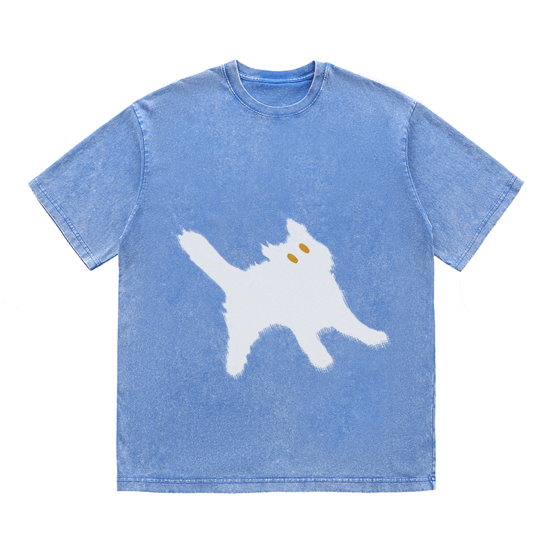 RDMCLOTHINGART tapestry hoodie CAT HEAVY WEIGHT COTTON TEE-9304