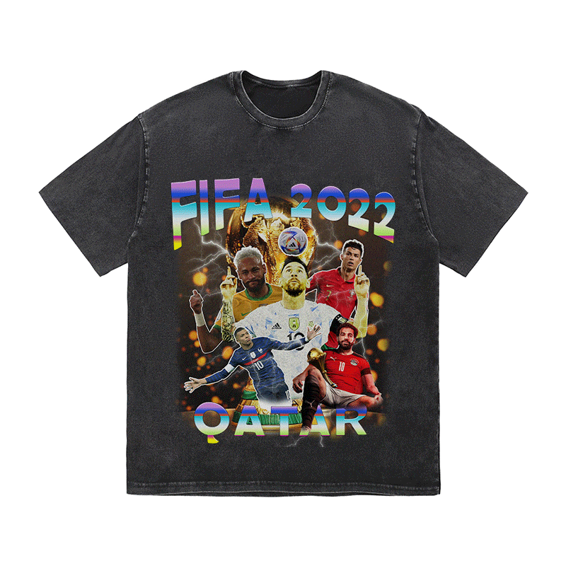 RDMCLOTHINGART tapestry hoodie FIFA 2022 HEAVY WEIGHT COTTON TEE-9156