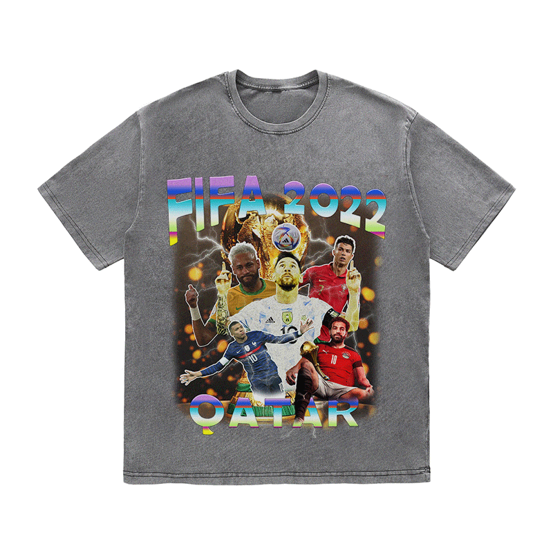 RDMCLOTHINGART tapestry hoodie FIFA 2022 HEAVY WEIGHT COTTON TEE-9156