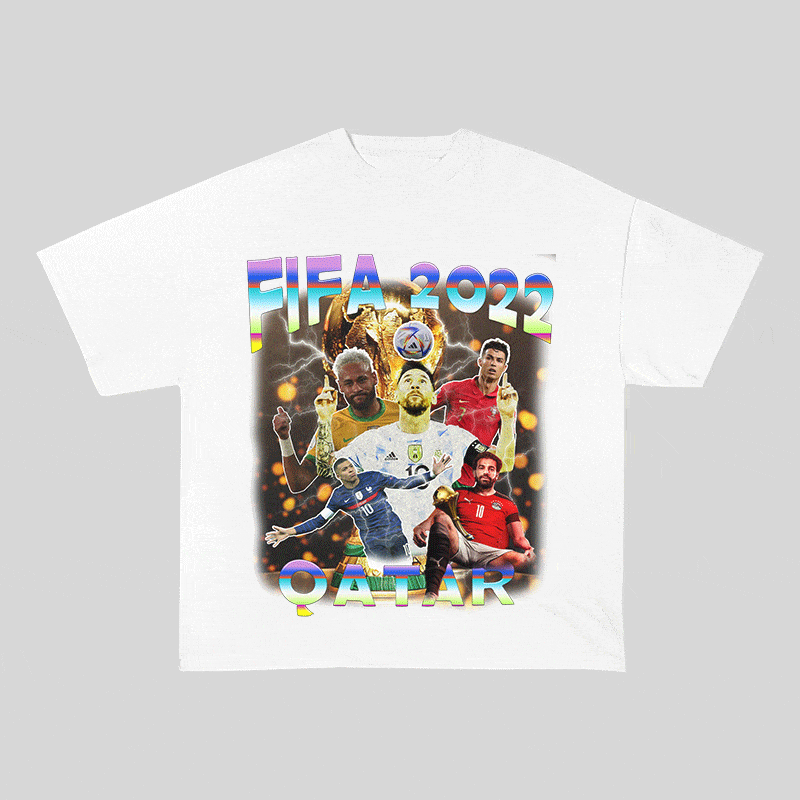 RDMCLOTHINGART tapestry hoodie FIFA 2022 HEAVY WEIGHT COTTON TEE-9156