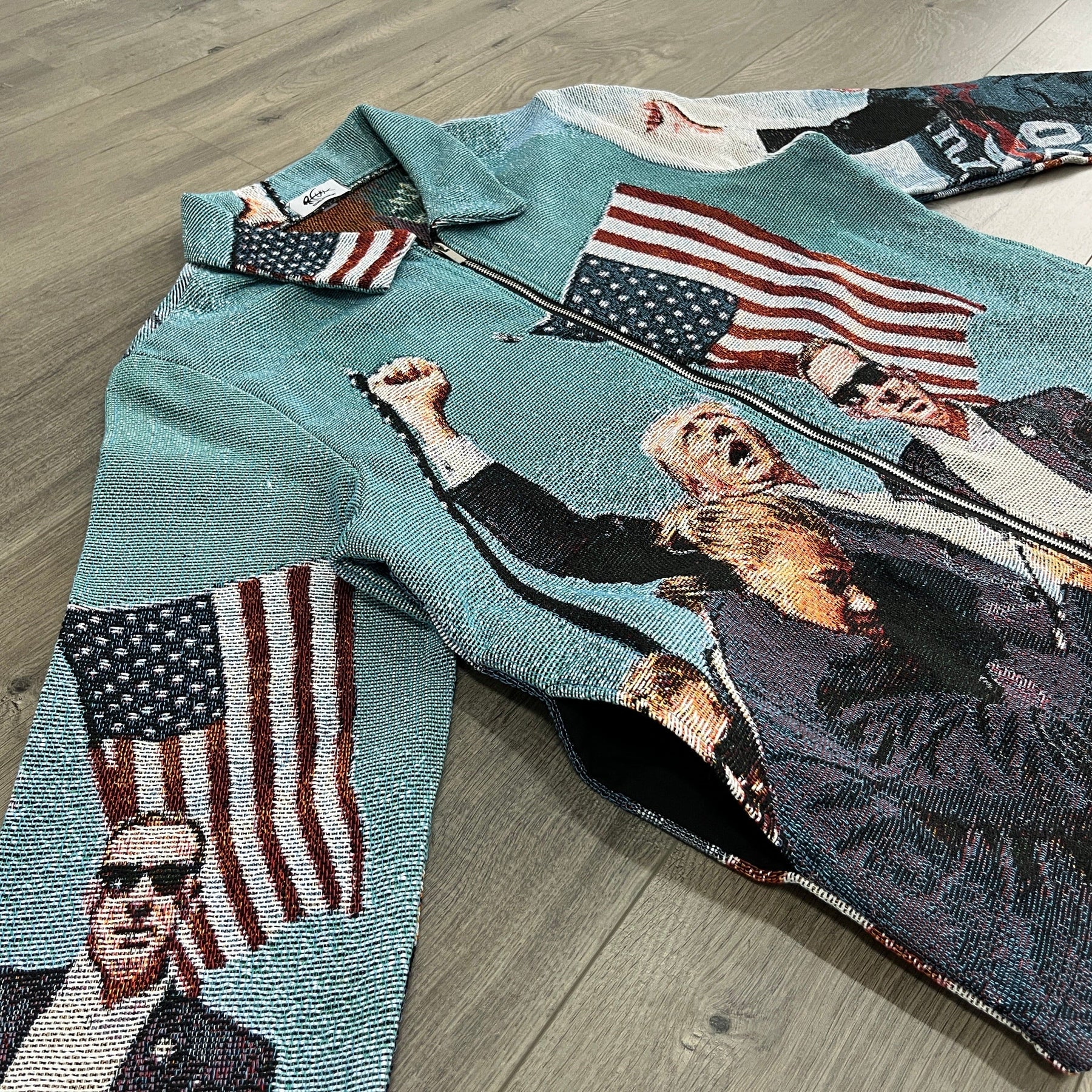 RDMCLOTHINGART tapestry hoodie FIGHT US TAPESTRY JACKET
