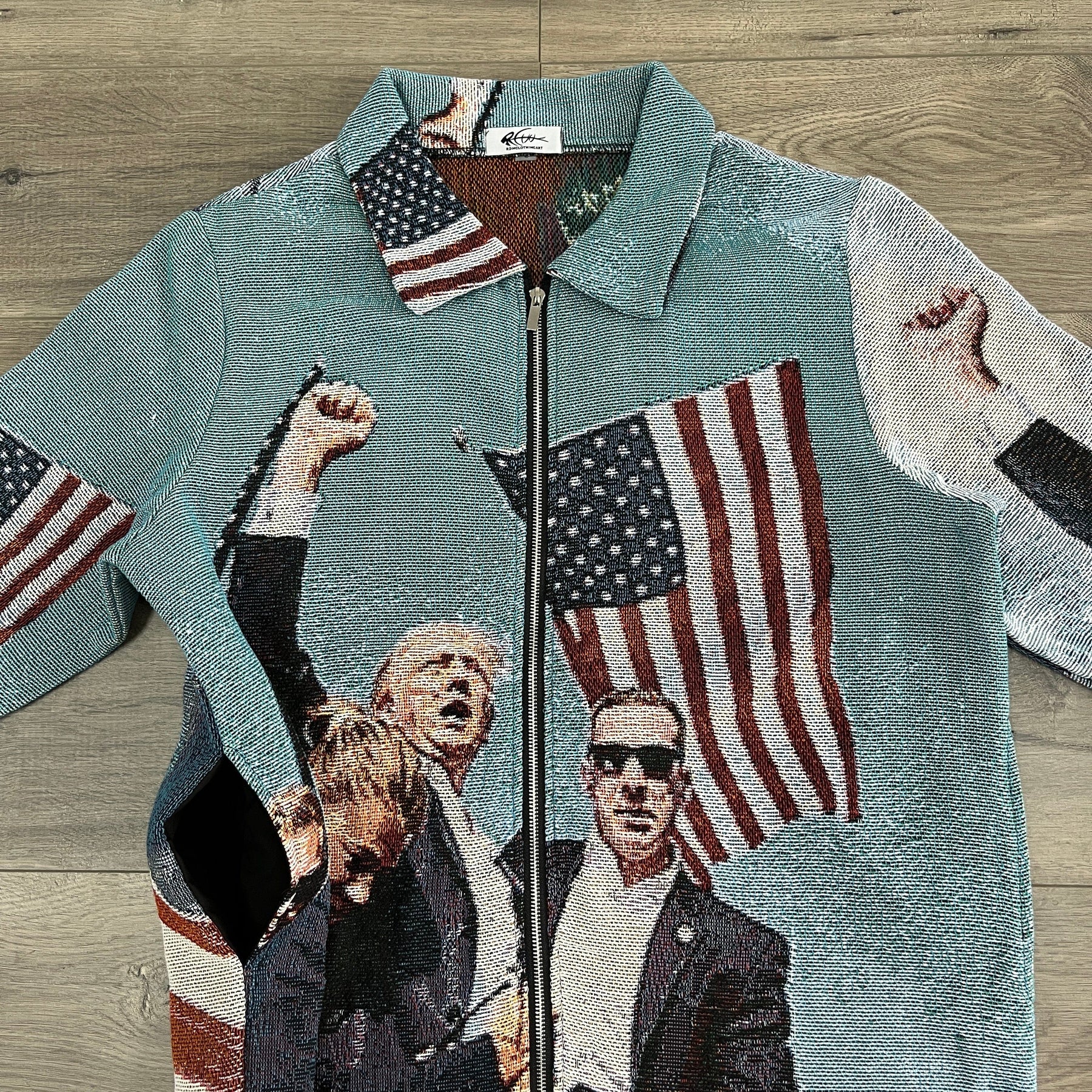 RDMCLOTHINGART tapestry hoodie FIGHT US TAPESTRY JACKET