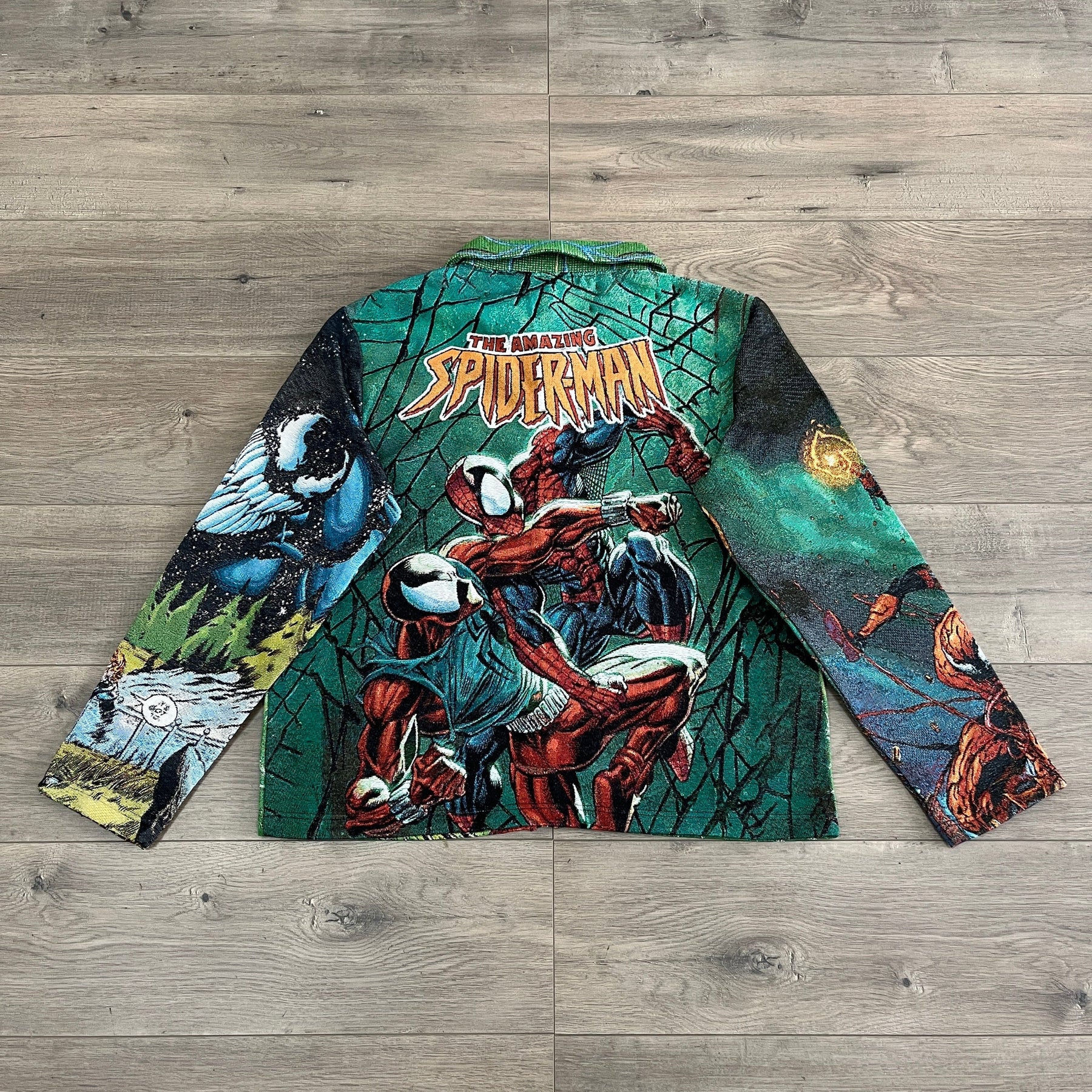 RDMCLOTHINGART tapestry hoodie GREEN SPIDER TAPESTRY JACKET