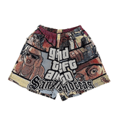 RDMCLOTHINGART tapestry hoodie GTA SHORTS