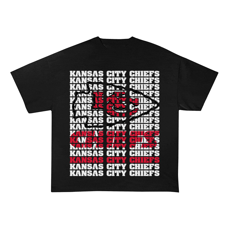 RDMCLOTHINGART tapestry hoodie KANSAS CITY CHIEFS2 HEAVY WEIGHT COTTON TEE-9187