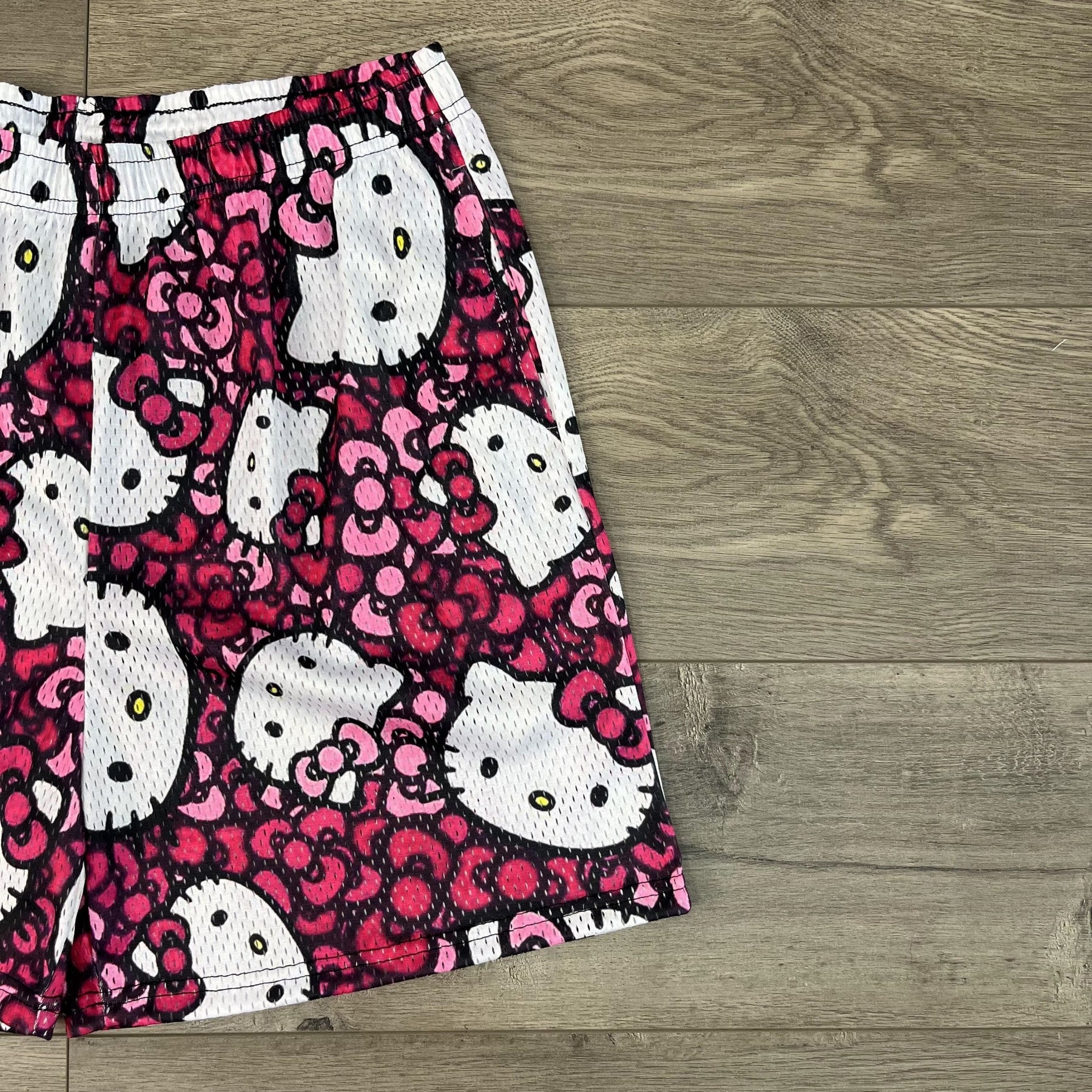 RDMCLOTHINGART tapestry hoodie KITTY MESH SHORTS-8672