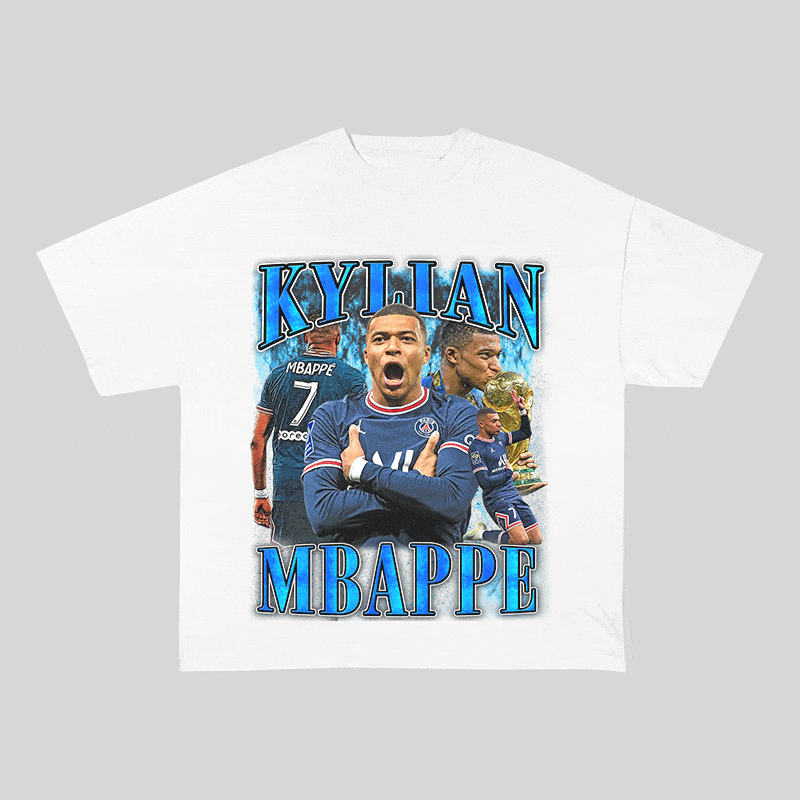 RDMCLOTHINGART tapestry hoodie KYLIAN MBAPPE HEAVY WEIGHT COTTON TEE-9164