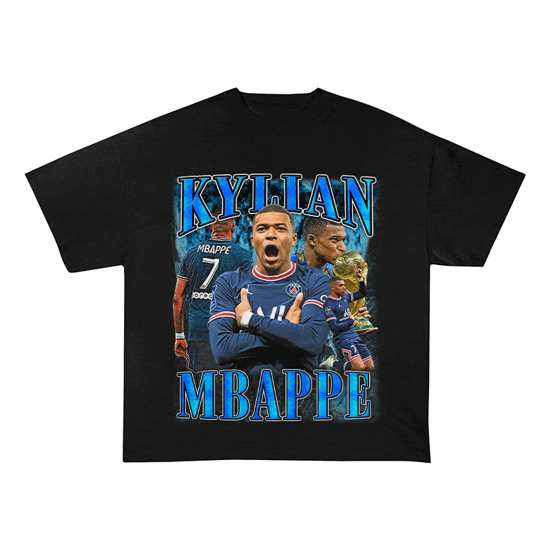 RDMCLOTHINGART tapestry hoodie KYLIAN MBAPPE HEAVY WEIGHT COTTON TEE-9164