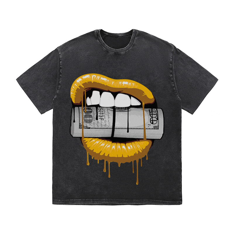 RDMCLOTHINGART tapestry hoodie LIPS HEAVY WEIGHT COTTON TEE-9043