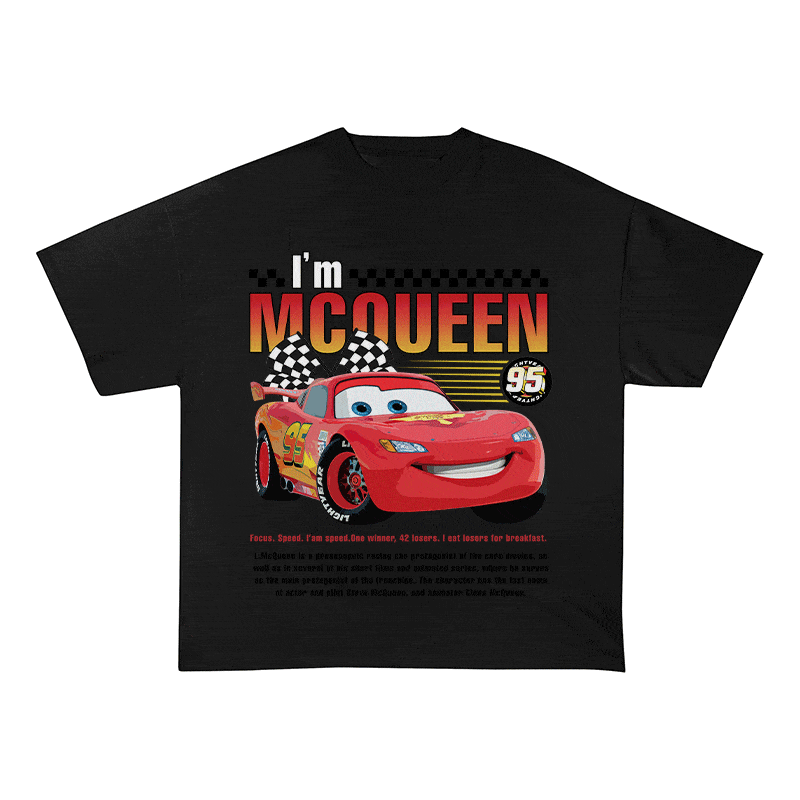 RDMCLOTHINGART tapestry hoodie MCQUEEN HEAVY WEIGHT COTTON TEE-9027