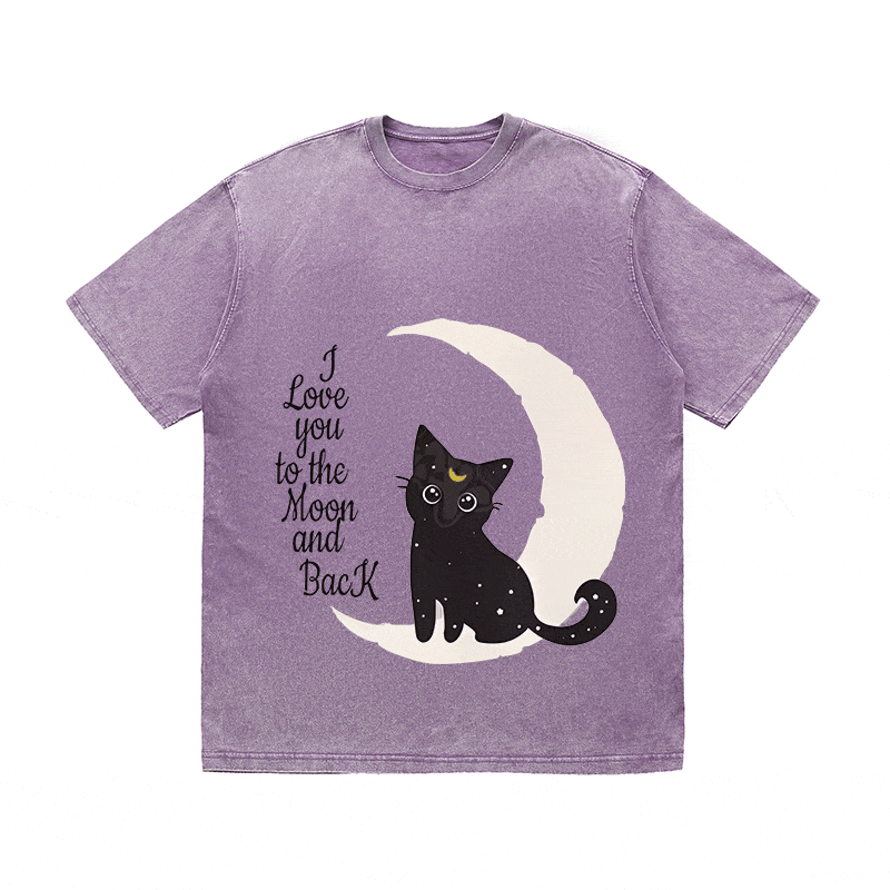 RDMCLOTHINGART tapestry hoodie MOON CAT HEAVY WEIGHT COTTON TEE-9326