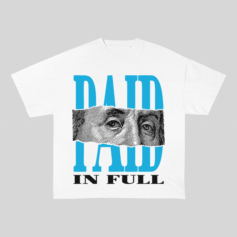 RDMCLOTHINGART tapestry hoodie PAID IN FULL HEAVY WEIGHT COTTON TEE-9053