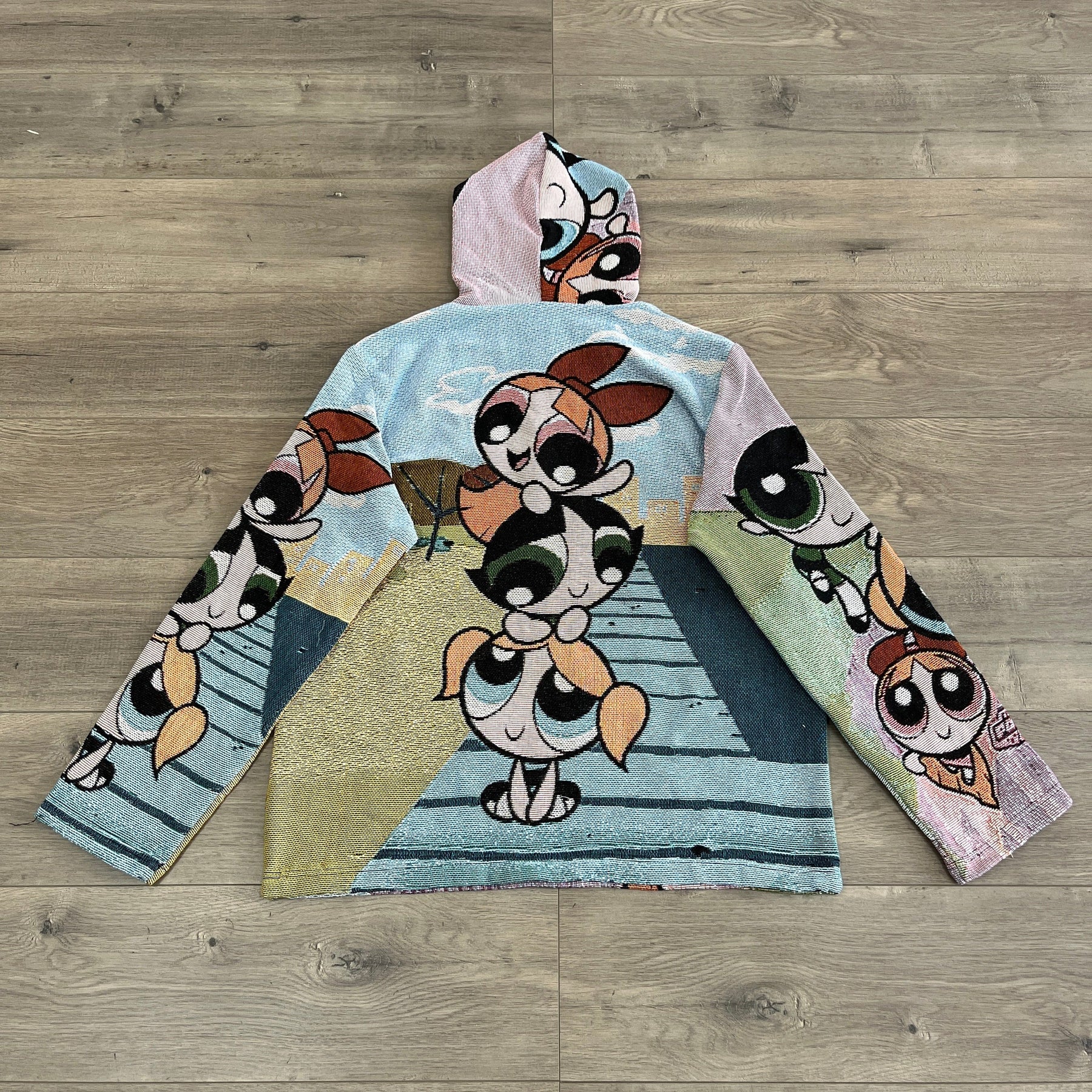RDMCLOTHINGART tapestry hoodie POWERPUFF GIRLS TAPESTRY HOODIE