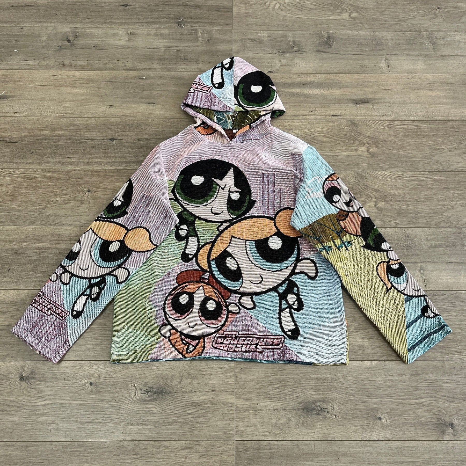 RDMCLOTHINGART tapestry hoodie POWERPUFF GIRLS TAPESTRY HOODIE