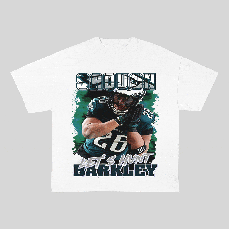 RDMCLOTHINGART tapestry hoodie SAQUON BARKLEY HEAVY WEIGHT COTTON TEE-9079