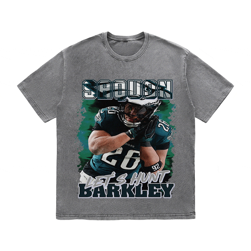 RDMCLOTHINGART tapestry hoodie SAQUON BARKLEY HEAVY WEIGHT COTTON TEE-9079