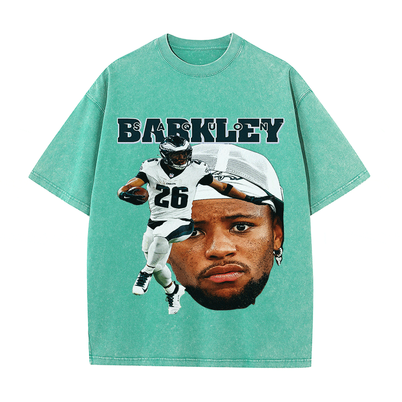 RDMCLOTHINGART tapestry hoodie SAQUON BARKLEY HEAVY WEIGHT COTTON TEE-9080