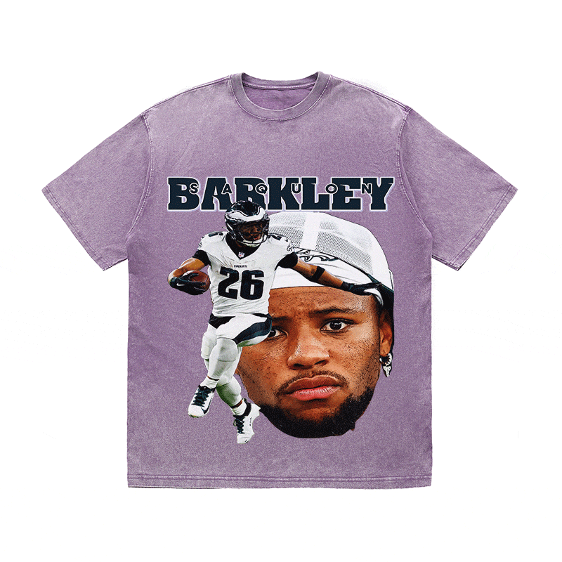 RDMCLOTHINGART tapestry hoodie SAQUON BARKLEY HEAVY WEIGHT COTTON TEE-9080