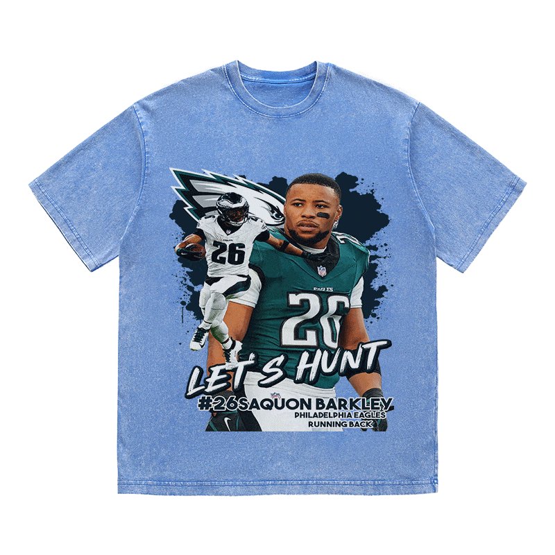 RDMCLOTHINGART tapestry hoodie SAQUON BARKLEY HEAVY WEIGHT COTTON TEE-9081