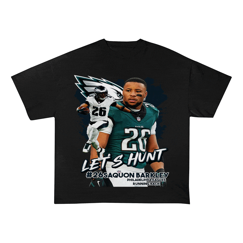 RDMCLOTHINGART tapestry hoodie SAQUON BARKLEY HEAVY WEIGHT COTTON TEE-9081