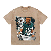 RDMCLOTHINGART tapestry hoodie SAQUON BARKLEY HEAVY WEIGHT COTTON TEE-9081