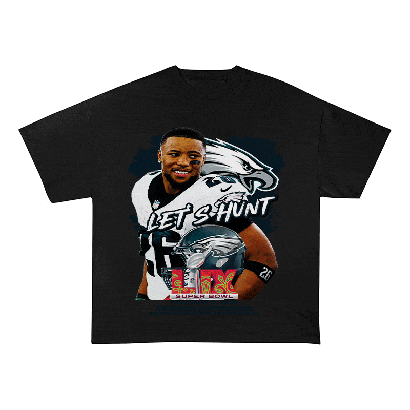 RDMCLOTHINGART tapestry hoodie SAQUON BARKLEY HEAVY WEIGHT COTTON TEE-9082