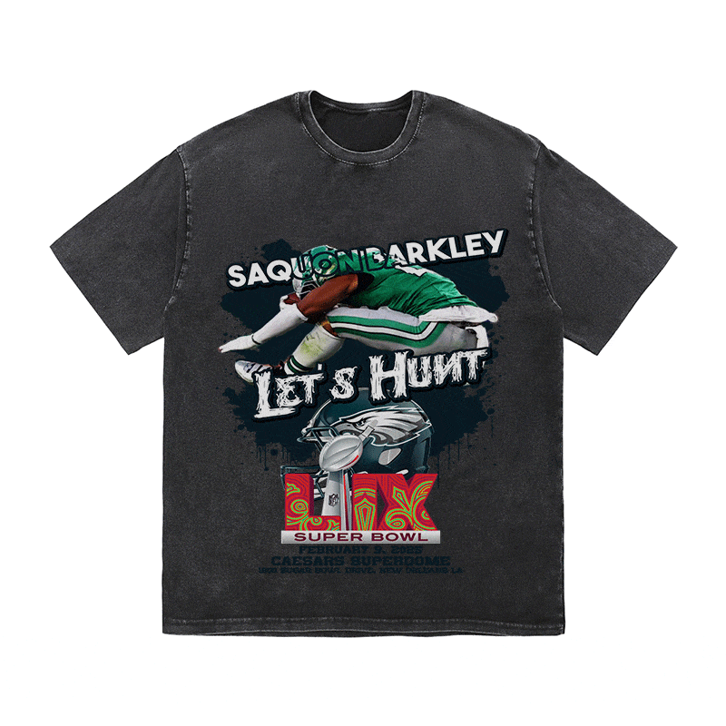 RDMCLOTHINGART tapestry hoodie SAQUON BARKLEY HEAVY WEIGHT COTTON TEE-9083