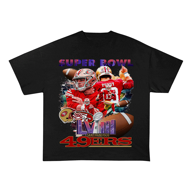 RDMCLOTHINGART tapestry hoodie SUPERBOWL HEAVY WEIGHT COTTON TEE-9210