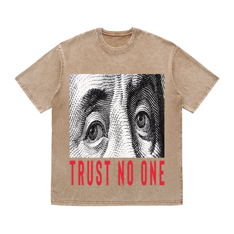 RDMCLOTHINGART tapestry hoodie TRUST NO ONE 2 HEAVY WEIGHT COTTON TEE-9057