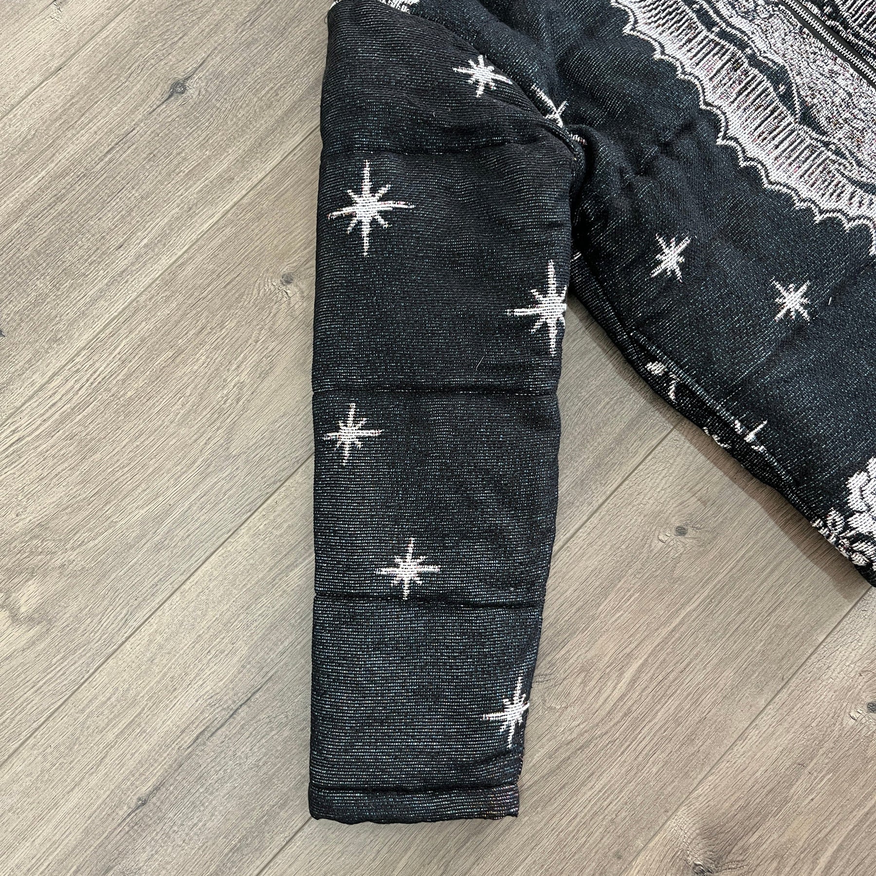 RDMCLOTHINGART tapestry hoodie VIGENCITA BLACK TAPESTRY COAT