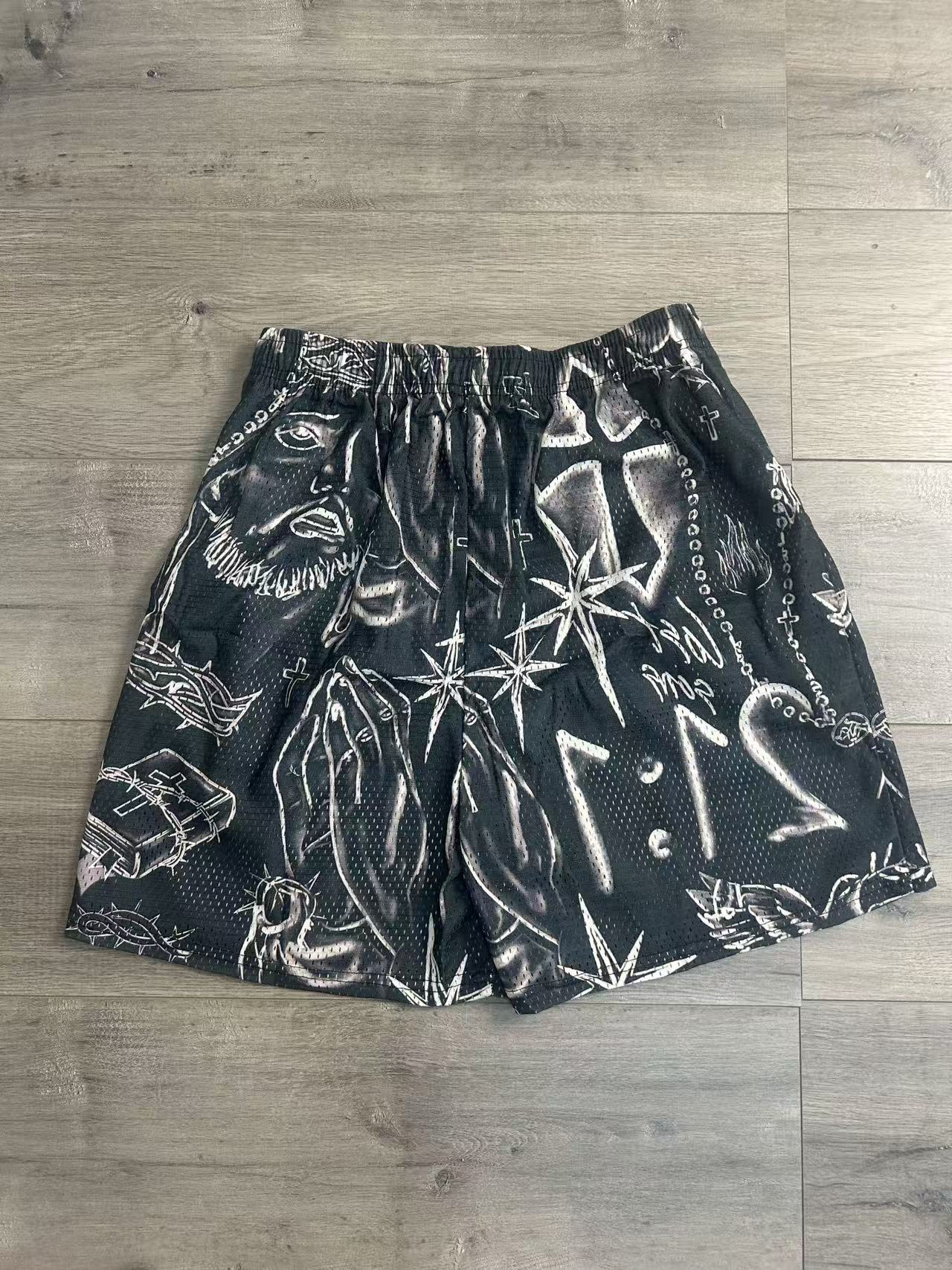 RETRO TIE DYE CROS GREEN  SHORTS-8908