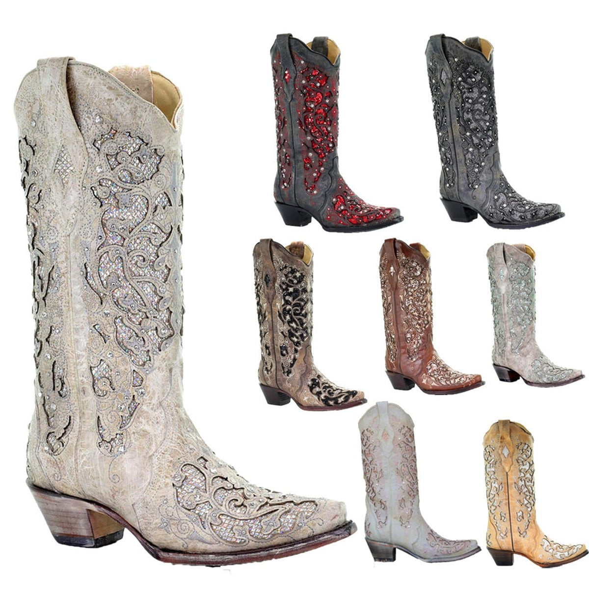 Corral Women's Sequin Inlay Western Boots-60025