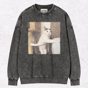 WACKY CAT HEAVY WEIGHT COTTON TEE-001