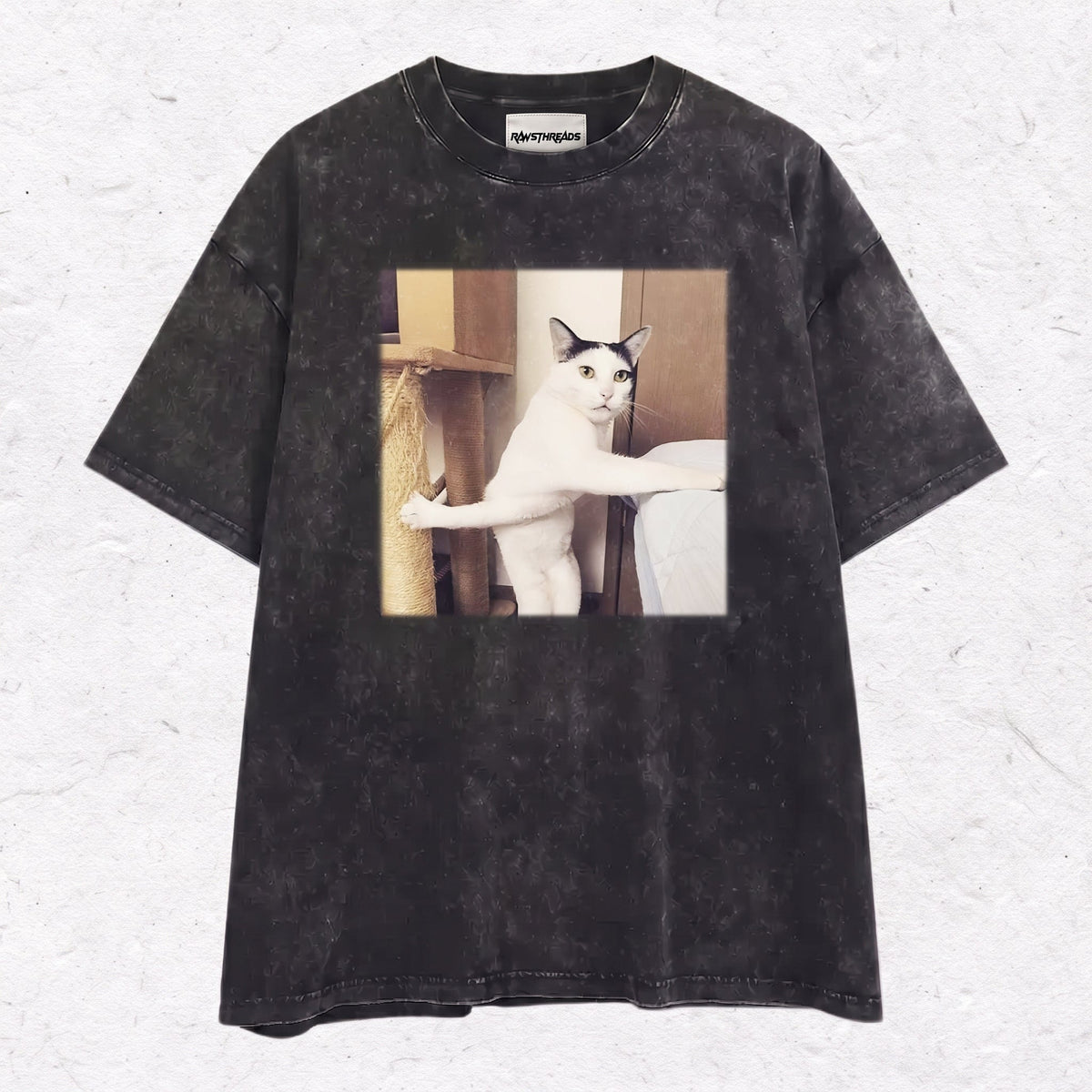 WACKY CAT HEAVY WEIGHT COTTON TEE-001