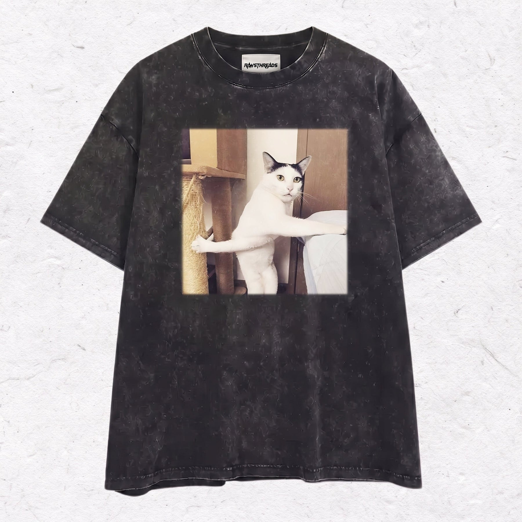 WACKY CAT HEAVY WEIGHT COTTON TEE-001
