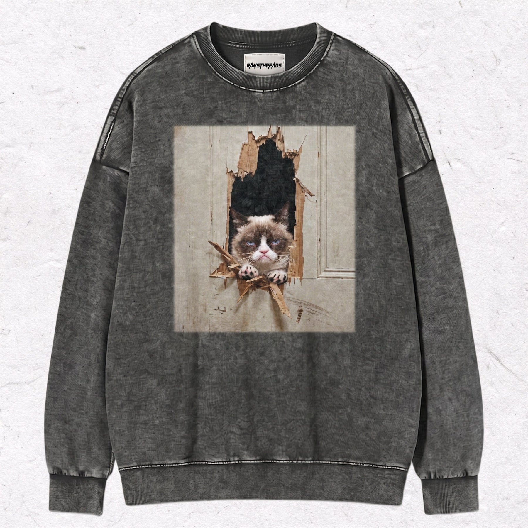 WACKY CAT  HEAVY WEIGHT COTTON TEE-011