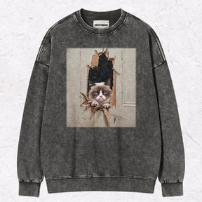 WACKY CAT  HEAVY WEIGHT COTTON TEE-011