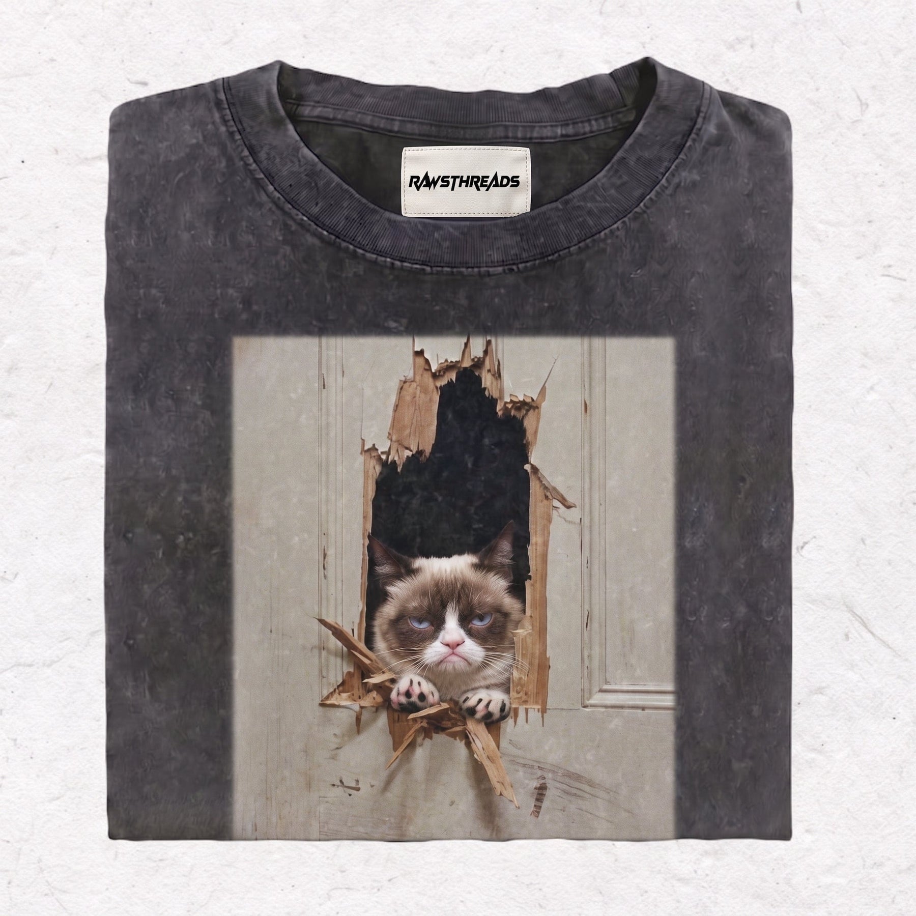 WACKY CAT  HEAVY WEIGHT COTTON TEE-011