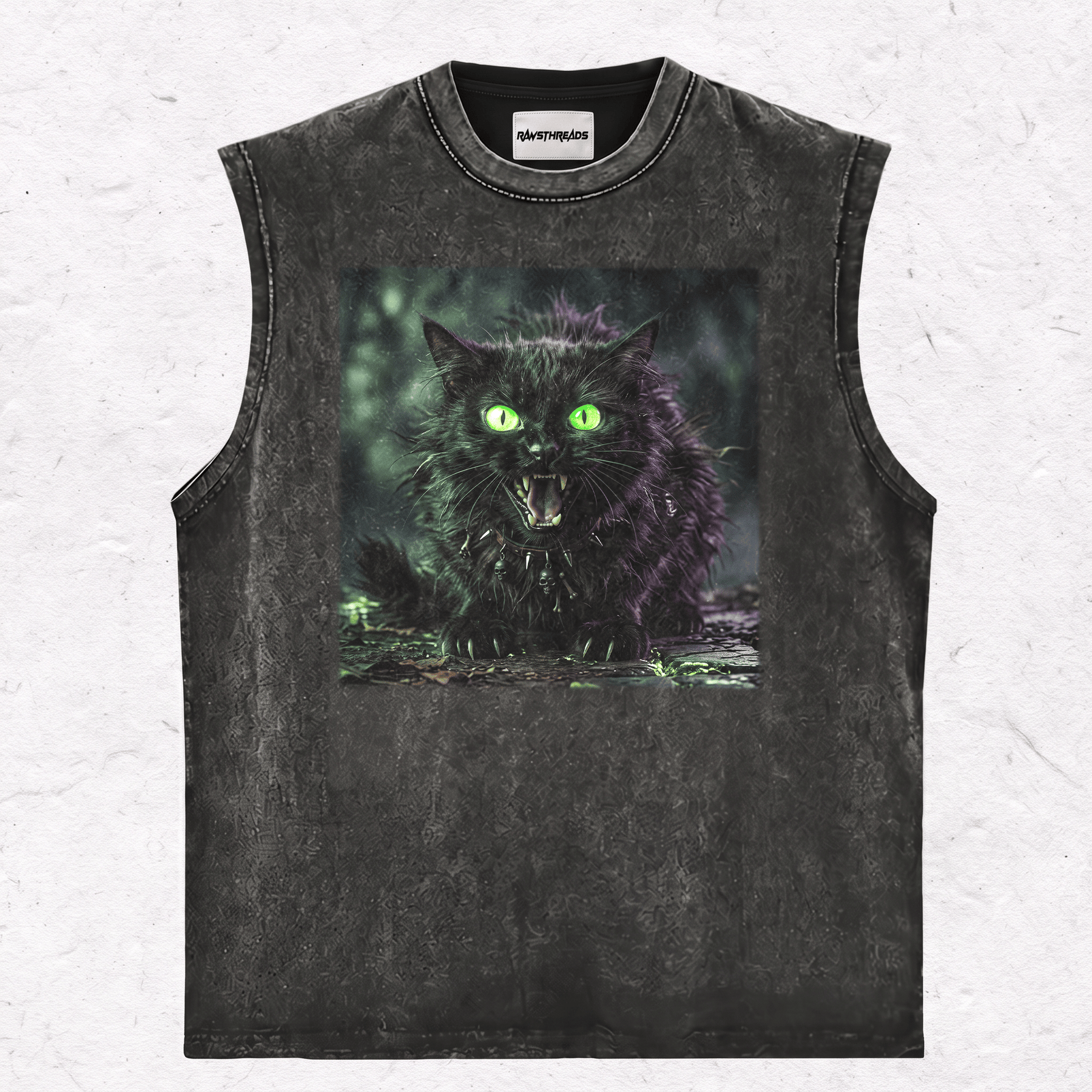 SCARY CAT  HEAVY WEIGHT COTTON TEE-012